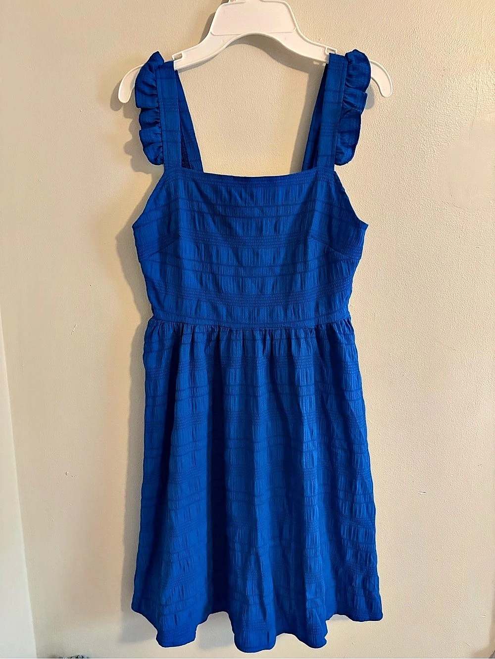 Emery Rose Blue Ruffle Strap Summer Dress Size Small